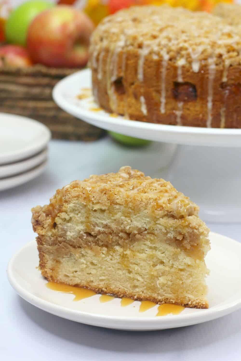 Salted Caramel Apple Cake | TheBestDessertRecipes.com