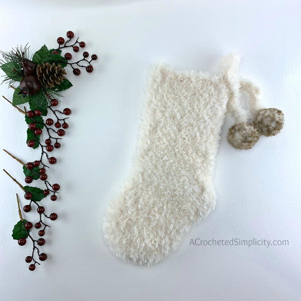 Faux Fur Christmas Stocking