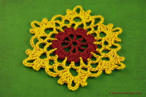 Crochet Lace Flower Hexagon | AllFreeChristmasCrafts.com