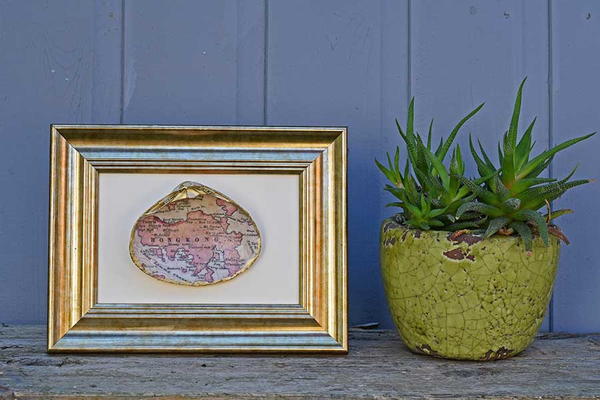 DIY Gorgeous Seashell Map Gift 