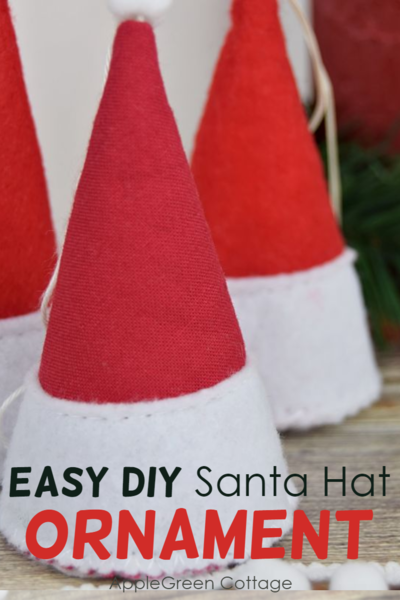 Mini Santa Hat Ornament - Free Pattern in 3 Sizes