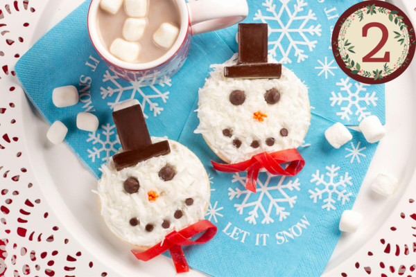 Frosty Coconut Snowman Cookies