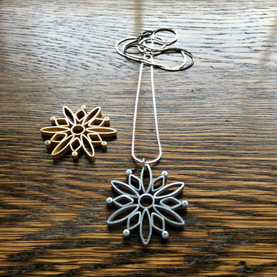 Modern Quilled Snowflake Necklace
