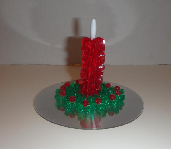 Upcycle old CD into Beautiful Beaded Candle