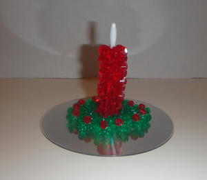 Upcycle old CD into Beautiful Beaded Candle