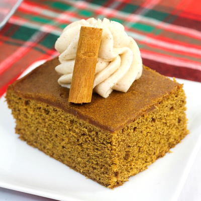 Old Fashioned Gingerbread Cake with Cinnamon Frosting