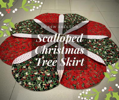 Scalloped Christmas Tree Skirt Free Pattern