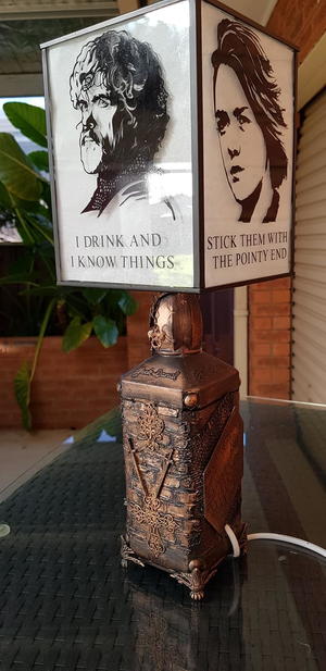 Game of Thrones mixed media Lamp