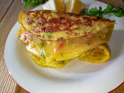 Omelet with Vegetables and Turmeric