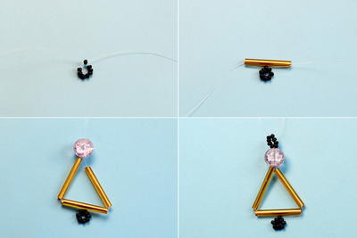 Beebeecraft Tutorials on Making Geometric Triangle Necklace