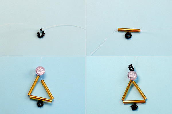 Beebeecraft Tutorials on Making Geometric Triangle Necklace