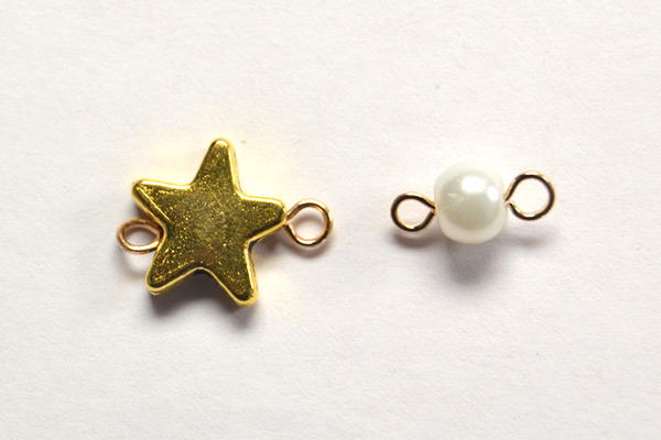 Beebeecraft Tutorials on How to Make Chain Bracelet with Star Pendants and Pearl Beads