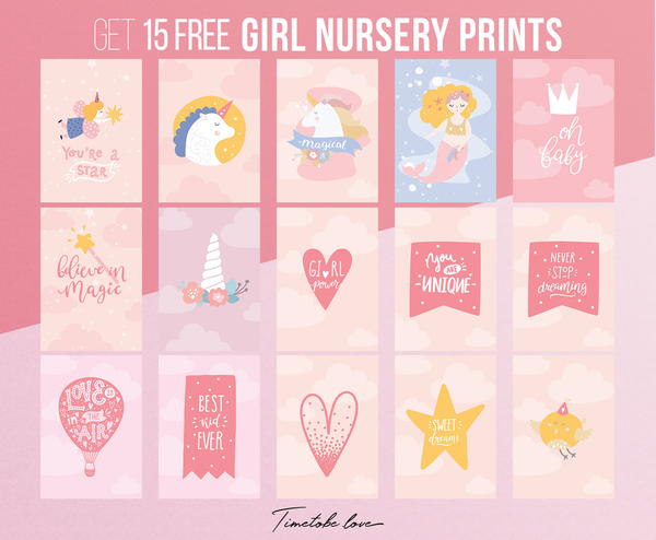 Free Printables for Baby Girl Nursery