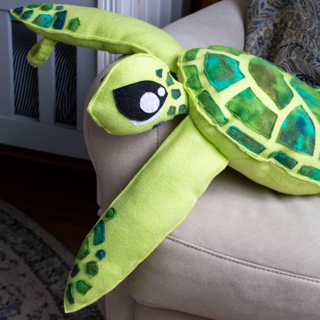 Stuffed Sea Turtle Sewing Pattern | AllFreeSewing.com