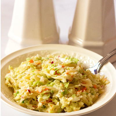 Easy Coleslaw with Orzo Pasta