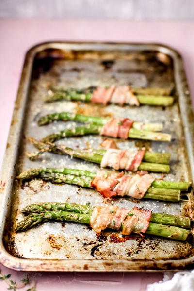 Baked Asparagus with Bacon