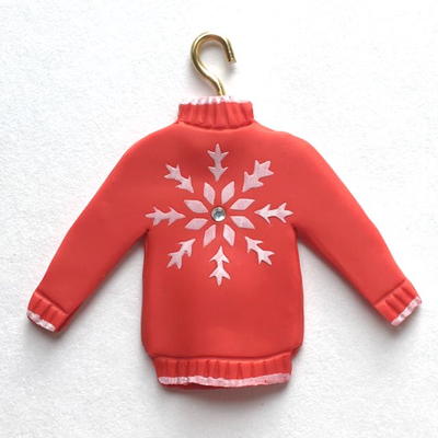 Clay Christmas Sweater Ornament