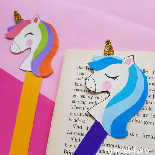 unicorn bookmarks allfreekidscraftscom