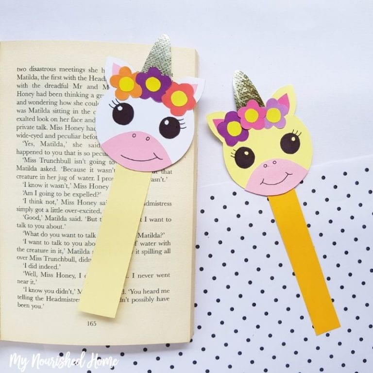 unicorn bookmark craft allfreekidscraftscom