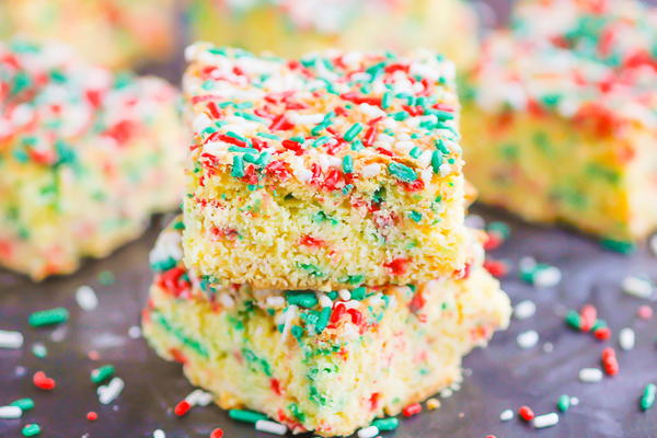 Holiday Cake Mix Bars