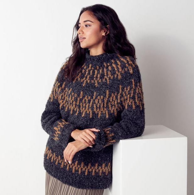 Nordic-Inspired Knit Sweater | AllFreeKnitting.com