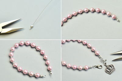 Pearl Bracelet Pattern - How to Make Wide Pink and White Pearl Bead  Bracelets : 6 Steps (with Pictures) - Instructables
