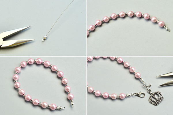 Twisted herringbone beaded bracelet. How to make pearl bracelet. Beading  tutorial - YouTube