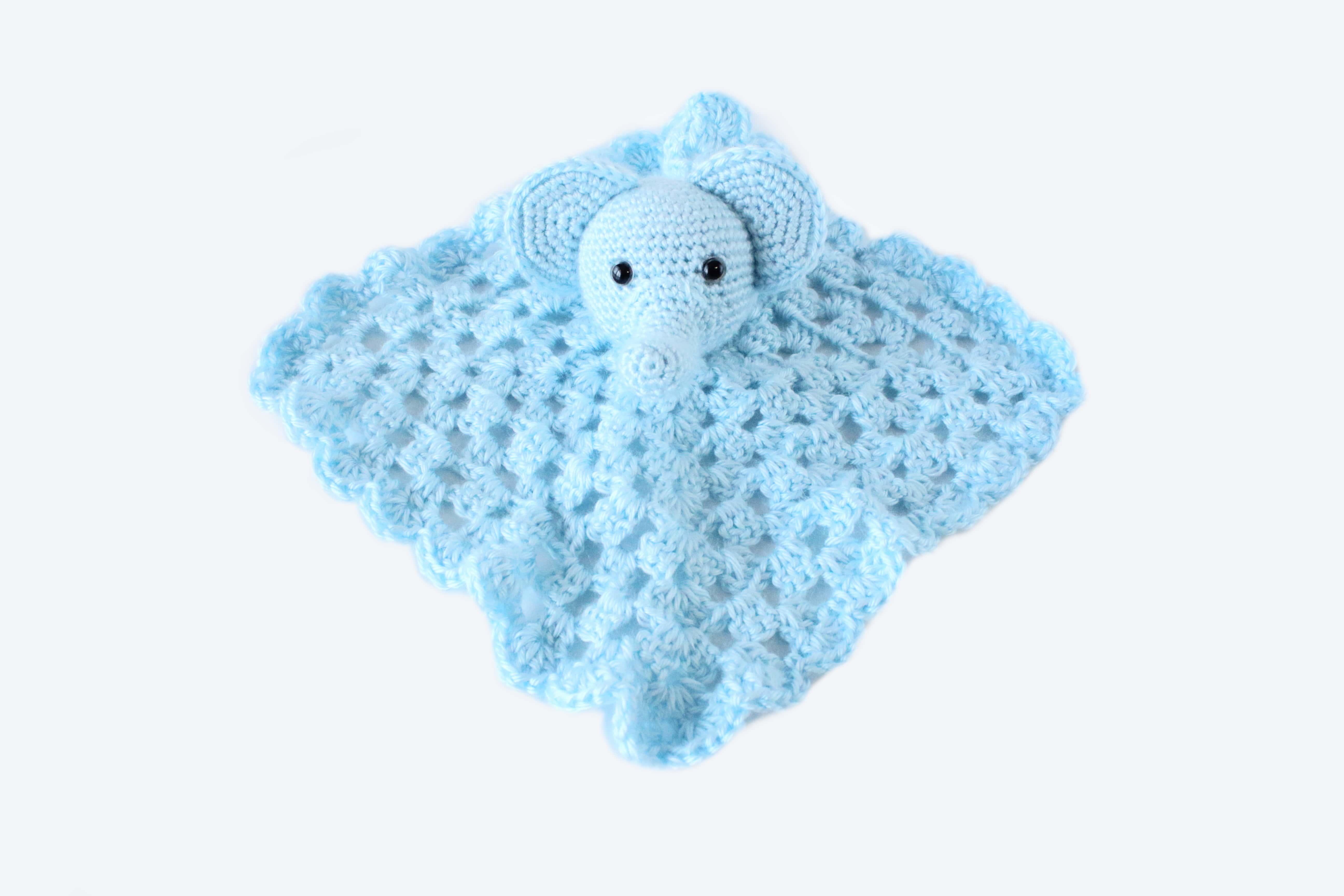 Elephant lovey best sale crochet pattern