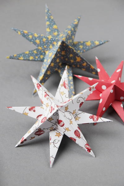 Diy 3d Paper Star Christmas Decorations