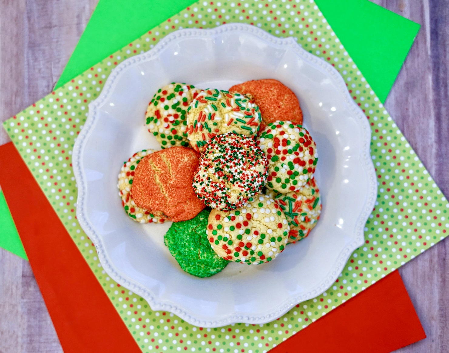 Easy Christmas Cake Mix Cookies | TheBestDessertRecipes.com