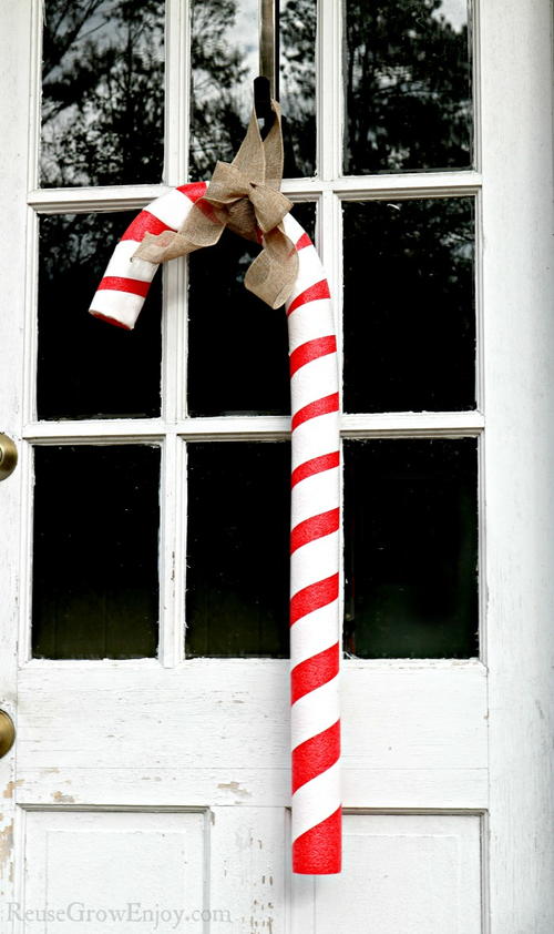 DIY Giant Candy Cane