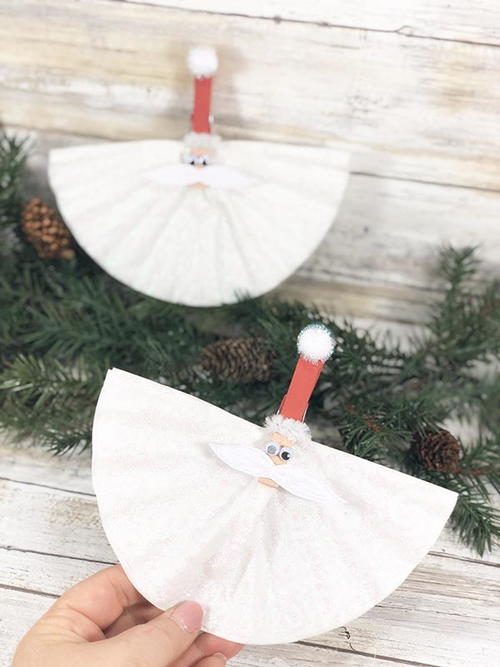 Coffee Filter Santa Craft