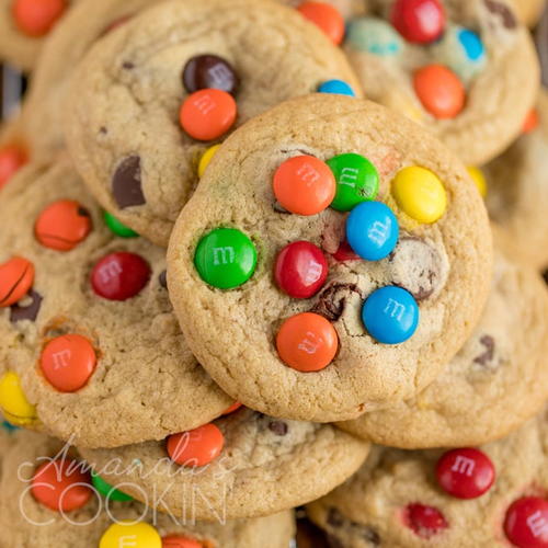 Chocolate Chip M&m Cookies | TheBestDessertRecipes.com