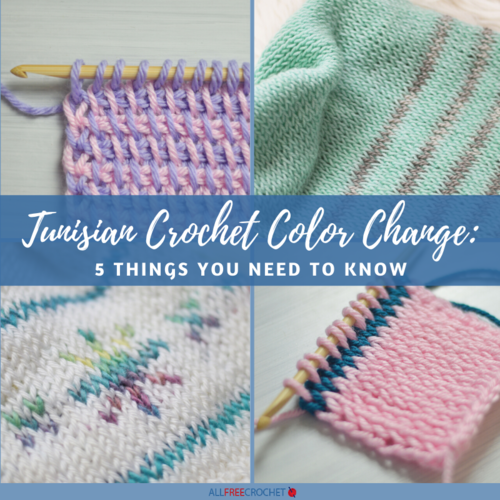 Tunisian Crochet Color Change