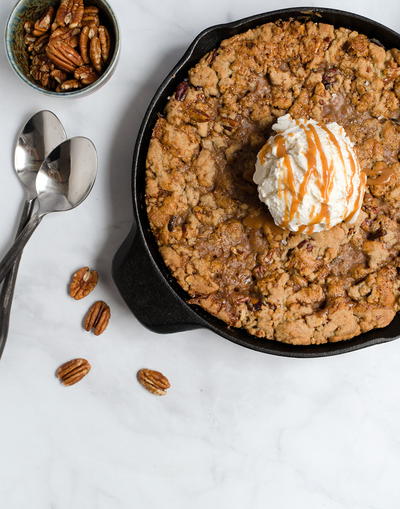 Southern Butter Pecan Skillet Cookie