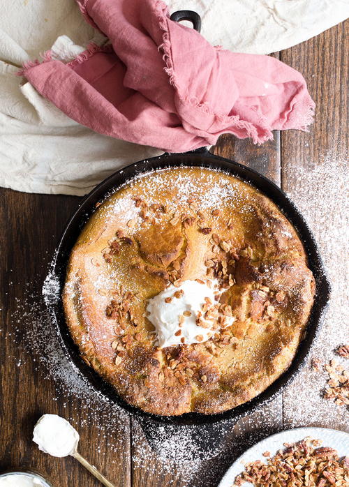 Pumpkin Dutch Baby Cake With Maple Whipped Cream