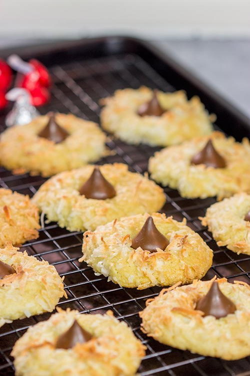 Coconut Chocolate Kiss Cookies