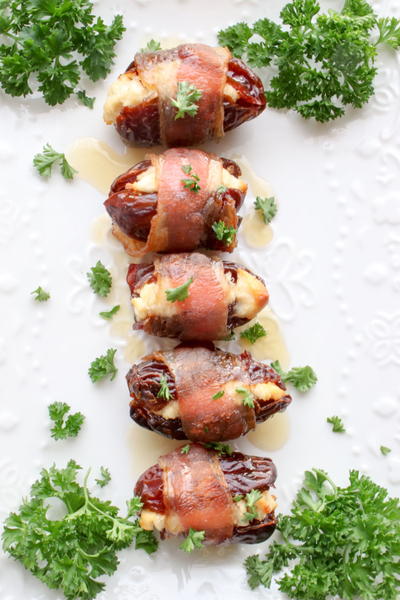 Bacon Wrapped Dates Stuffed With Goat Cheese