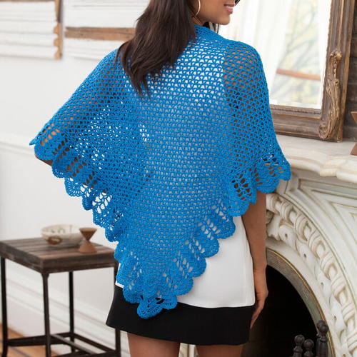 Splendid Scalloped V-Stitch Shawl