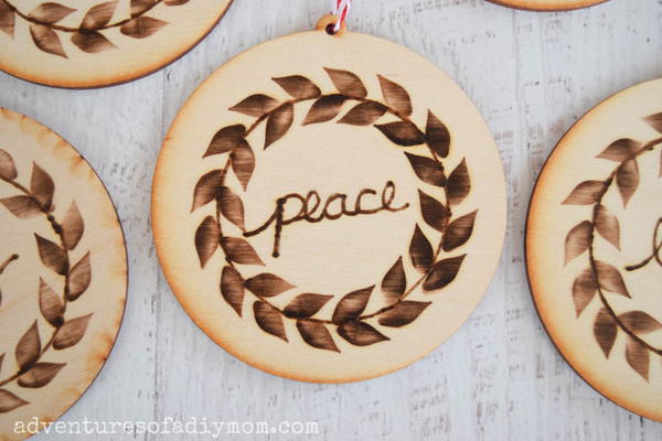 Wood Burned Ornaments