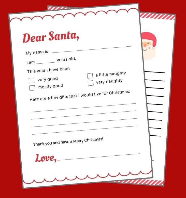 Letter To Santa Printable Templates | AllFreeHolidayCrafts.com