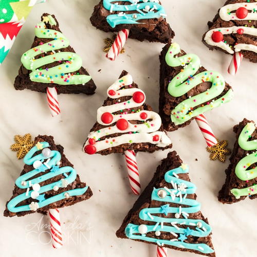 Christmas Tree Brownies | TheBestDessertRecipes.com