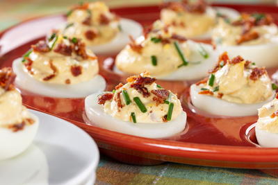 Bacon and Cheddar Deviled Eggs