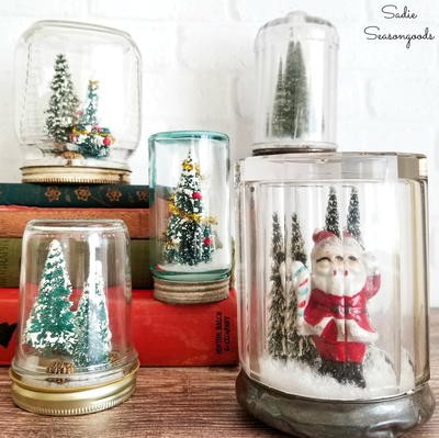 Recycled Waterless Snowglobes