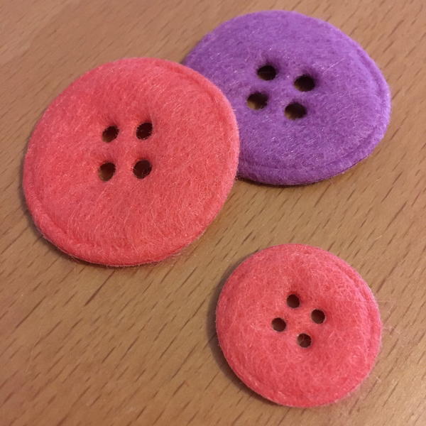 Felt buttons.