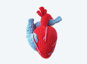 Realistic Crochet Heart