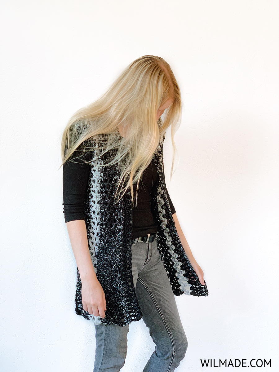 Long Poncho Cardigan | AllFreeCrochet.com