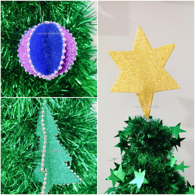 Diy Glitter Paper Christmas Ornaments