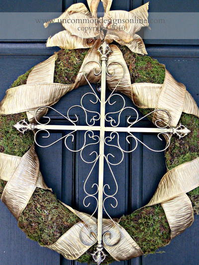 Willow House Inspired Cross Wreath