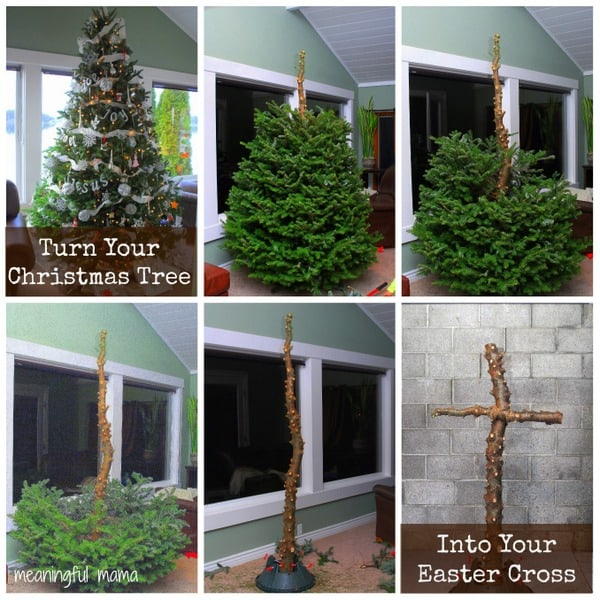 How to Turn Your Christmas Tree into an Easter Cross